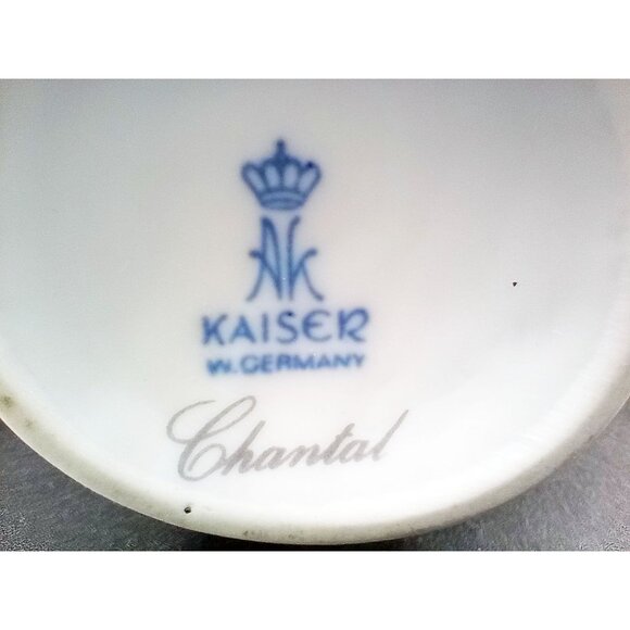 Kaiser Chantal Bud Vase Porcelain Flowers West Germany Vintage K Nossek 6" AK - Picture 15 of 16